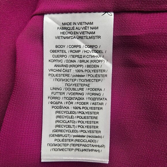 Lauren Ralph Lauren Cape Georgette Cocktail Dress – Size 10 (NWT) Purple Dawn - Picture 4 of 5